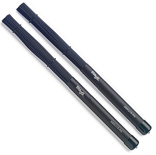Stagg Polybristle Nylon Brushes with Black Rubber Handl
