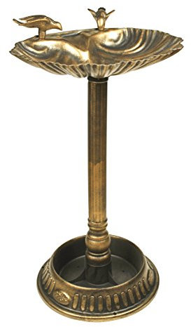 GardenKraft 17390 Fontana per volatili, Oro