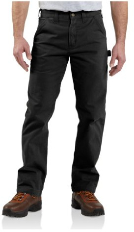 Carhartt Arbeitshose für Herren aus Twill, legere Passform, W33/L34, Schwarz, 1