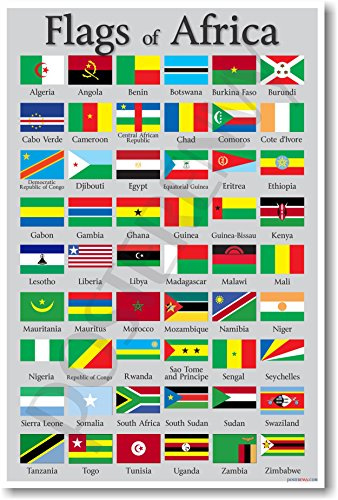 PosterEnvy Drapeau de l'Afrique – Poster de géographie de voyage dans le monde