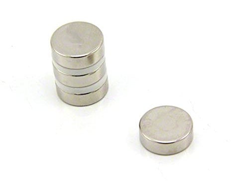 Ultrahoher Leistung N52 Neodym Magnet Für Diy, Hobbys - 15mm Durchmesser x 5mm Dick - 6kg Ziehen - Pack von 4