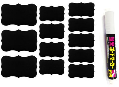 Wrapables Kreidetafel-Etiketten in verschiedenen Größen zum Organisieren, Beschriften und Hochzeiten Mit Kreidestift.