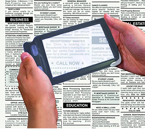 Aidapt Large Area Easy Hold Flat Sheet Magnifier with 2X Magnification and 245x150mm Viewing Area for Reading Small Print Aid