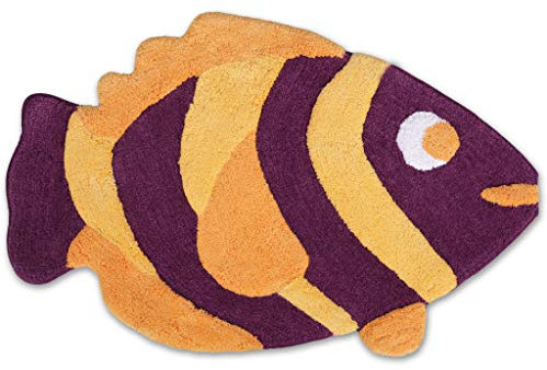 Pro Home Badematte Duschvorleger Badezimmerteppich Auswahl: 50x80cm Fisch lila - Pflaume