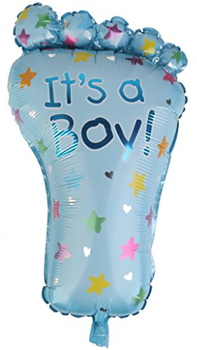 Unbekannt Folienballon Fuß it`s a Boy Folienballons Luftballons 80 x 60 cm