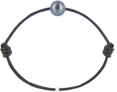 LES POULETTES BIJOUX - Bracelet La Perle de Culture Noire des Poulettes - Classics - Noir