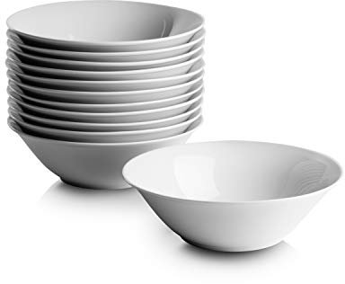 10 Strawberry Street CATERING-12-BOWL-W Catering Bowl Set, Porcelain, White