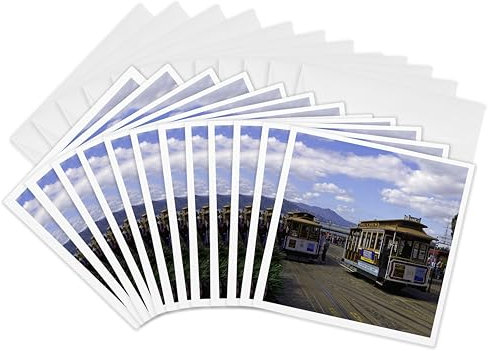 3dRose San Francisco Trolley Car - Greeting Cards, 6 x 6 inches, set of 12 (gc_21712_2)