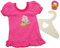 alles-meine.de GmbH Puppenkleidung Größen 28-35 Nachthemd/Sommerkleid rosa Frosch Puppenbekleidung für die Puppe - incl. Haargummi für die Puppenmutti - für die Puppe - Kleid..
