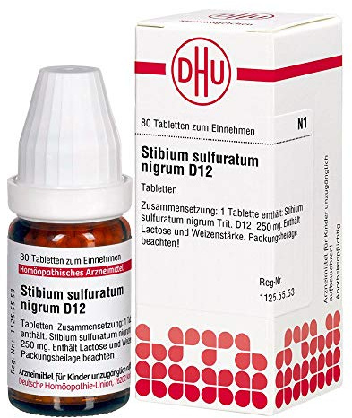 DHU Stibium sulfuratum nigrum D12 Tabletten, 80 St. Tabletten