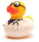 Duckshop I Badeente Arzt I Quietscheente - L: 7,5 cm - inkl. Quietscheentchen-Schlüsselanhänger im Set I Geschenk Mediziner I Präsent Sammler