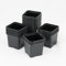 Maceta pequeña para siembra, 8 x 8 x 7 cm, color negro