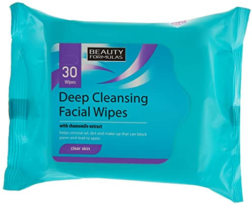 Beauty Formulas Clear Skin Deep Cleansing Facial Wipes 30'S