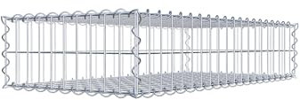 GABIONA Gabion 100 x 20 x 50 cm - Panier de gabion galvanisé avec mailles de 5 x 10 cm - Panier métallique résistant aux intempéries pour le jardin