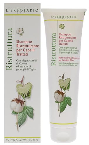 L'Erbolario Restructuring Shampoo For Treated Hair - Nourishing And Ultra-Rich Formula Increases Radiance - Protects Hair From Aggressive Treatments And UV Rays - Softens And Detangles Hair - 6.7 Oz
