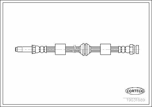 Corteco 19031689 Bremsschlauch vorne | 19031689 Kompatibel mit I (wgr)
