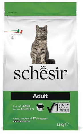 Schesir Cat Adult Maintenance Lamm, Katzenfutter trocken für erwachsene Katzen, Beutel, 1.5 kg