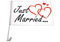 10 x Autoflagge Autofahne Just Married Auto Flagge Fahne Hochzeit