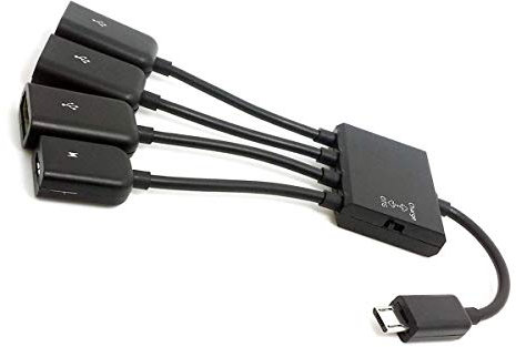 Chenyang Micro USB Host OTG 3 Port Hub Adapter Kabel mit Strom für Galaxy S5 i9600 Note3 N9000 Handy & Tablet