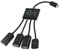 Chenyang Micro USB Host OTG 3 Port Hub Adapter Kabel mit Strom für Galaxy S5 i9600 Note3 N9000 Handy & Tablet