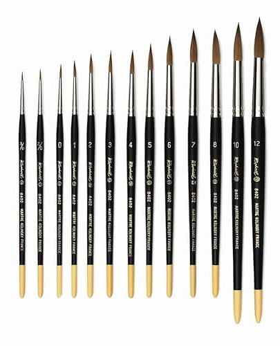 Pinceau aquarelle rond pointe extra fine KOLINSKY S martre 8402 N°3