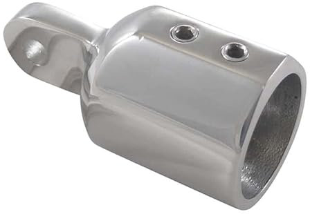 Yacht Steel Edelstahl Endkappe verstärkt mit 2 Schrauben 25mm, AISI316/A4