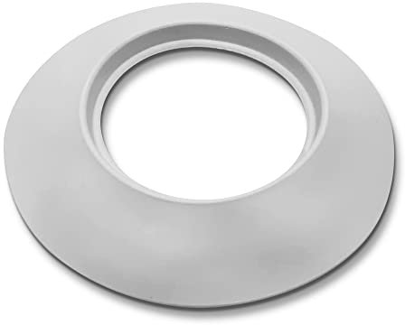 DOJA Industrial | Plafon Embellecedor Cubremuros | 100 mm de Diámetro | Color Blanco | Roseton para sistemas de calefaccion pellet. tubo, estufa, chimenea, radiador, tuberia, entre otros usos.