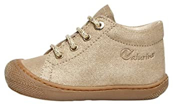 Naturino Cocoon-Lauflernschuhe aus Veloursleder in Glitter-Optik Gold 20
