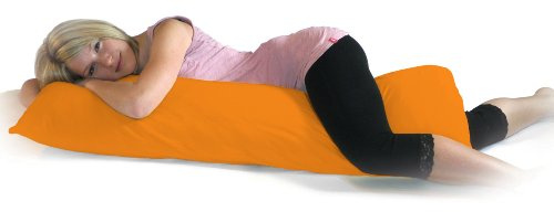 Dukal | Bezug für Seitenschläferkissen | 40 x 120 cm | aus hochwertigem DOPPEL-Jersey | 100% Baumwolle | Farbe: Gold