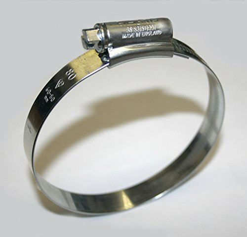 JCS Hi-Grip worm drive hose clips, zinc plated - sizes 90mm to 280mm available - Packs of 2 (230-260mm)