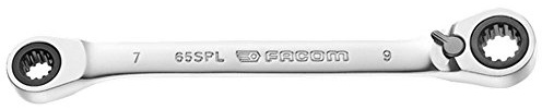 FACOM Knarren Ringschlüssel, um 15° Verkröpft, Spline, 7x9, 1 Stück, 65.7X9SPL