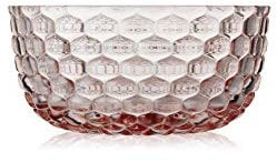 Kartell Jellies Family Assiettes de table, verres, bols et carafes, Plastique, Rose transparent, 14x14x7 1