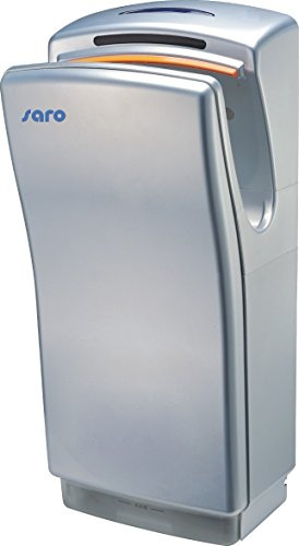 Saro High-Speed Händetrockner Sarma, Plastik, Silber, 25 x 30 x 68 cm
