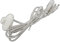 Netzkabel Verlängerung mit Schalter 200 cm / 2 Meter Netzzuleitung Eurostecker Stromkabel Eurostecker Verlängerungskabel Fußschalter Farbe: Weiss