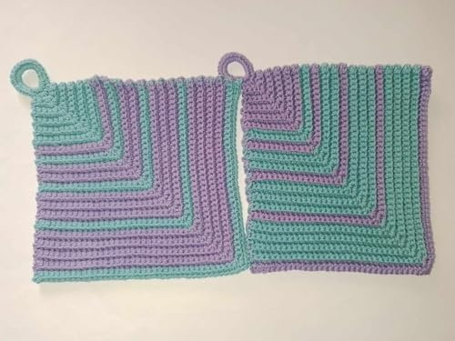 1 Paar Topflappen, gehäkelt Handarbeit