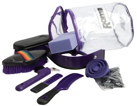 Roma Cylinder 9-Piece Roma Cylinder Grooming Kit, Purple