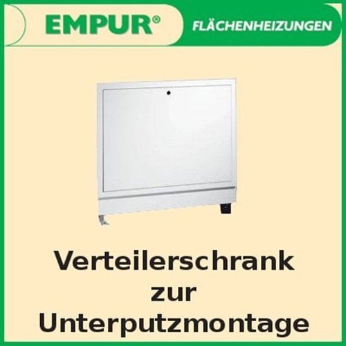 Buderus / Empur Unterputz Verteilerschrank Exclusiv für Fußbodenheizung Breite 520 - 1120 mm, Breite / Nischenbreite:520 x 540 mm
