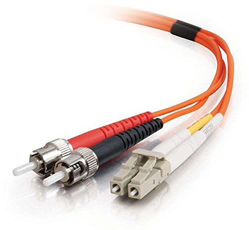 C2G 3m Fibre/Fiber Optic Cable for Fast Ethernet, Fiber Channel, ATM and Gibabit Patch Cable LC/ST LSZH Duplex Multimode 50/125 Fibre Cable
