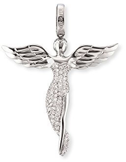 Engelsrufer Damen Engel Anhänger aus Sterling Silber - besetzt mit 72 Zirkonia Steinen - Ösenverschluss - nickelfrei