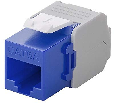 Goobay 90688 Keystone Module, RJ45, CAT 6a, UTP, Blue