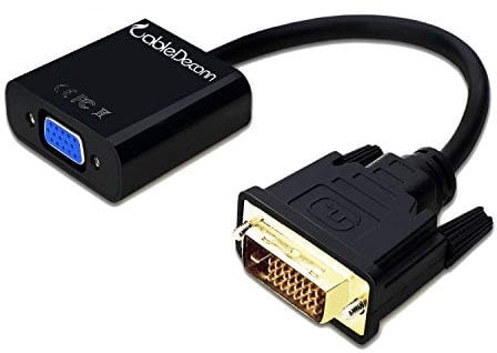 CableDeconn Active DVI-D Link 24+1 Male to VGA Female M/F Video Cable Adapter Converter …