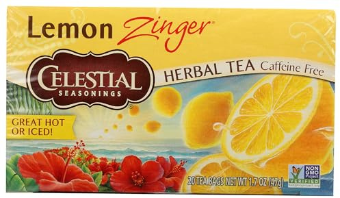 Celestial Seasonings 100% Natural Lemon Zinger Herbal Tea 20 ct