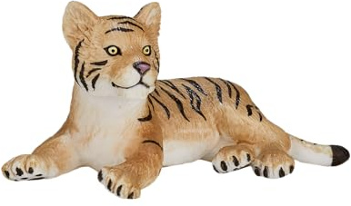 MOJO Tiger Cub lying Down Wildlife Animal Model Toy Figure