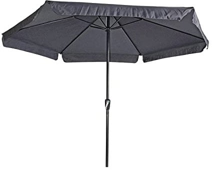 Sonnenschirm Gemini anthrazit-farbenes Alu-Gestell/graues Tuch ø3m