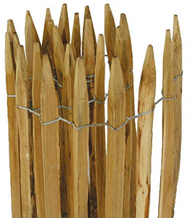 Videx-Staketenzaun Kastanie Normandie, 4-5cm Lattenabstand, 100 x 300cm
