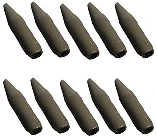 Korda Tapered Silicone Sleeve - 10 Adapter zum Karpfenangeln, Knotenschutz, Schlaufenschutz, Farbe:Weed (Grün)