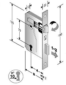 SERRATURA PATENT mm 8x70 E40 BQ GB EAN: 8012947200995