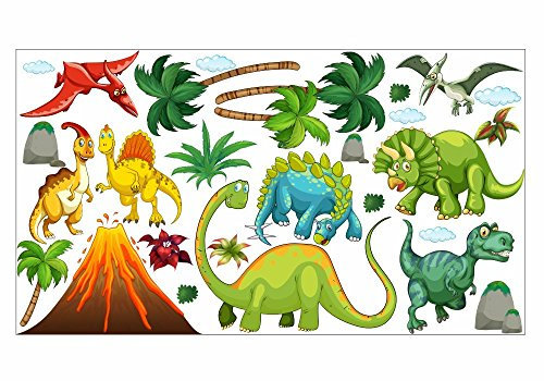 nikima - 017 Wandtattoo Dinosaurier T-Rex Urzeit Brachiosaurus - in 6 Größen - (1750 x 980 mm)