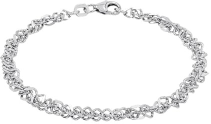 Amor Armband 925 Sterling Silber Unisex Damen Herren Armschmuck, 19 cm, Silber, Kommt in Schmuck Geschenk Box, 9048267