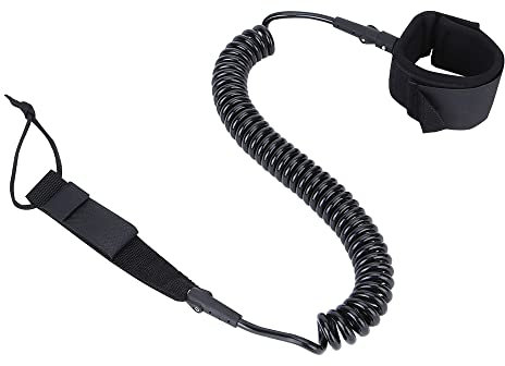 iMusi 10 Füße Aufgerollten SUP Leash - Premium Design for Flat & Open Water Stand Up Paddle Board - 7 mm dick